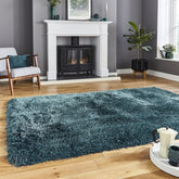 Montana Steel Blue Luxury Shaggy Rug - Pendle Village Furniture